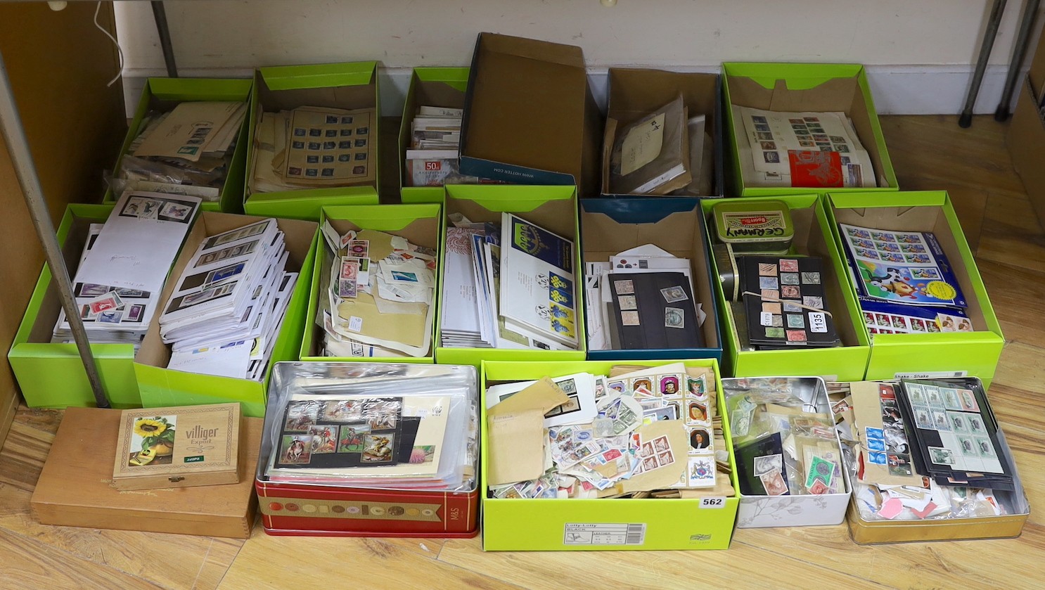 A collection of loose stamps